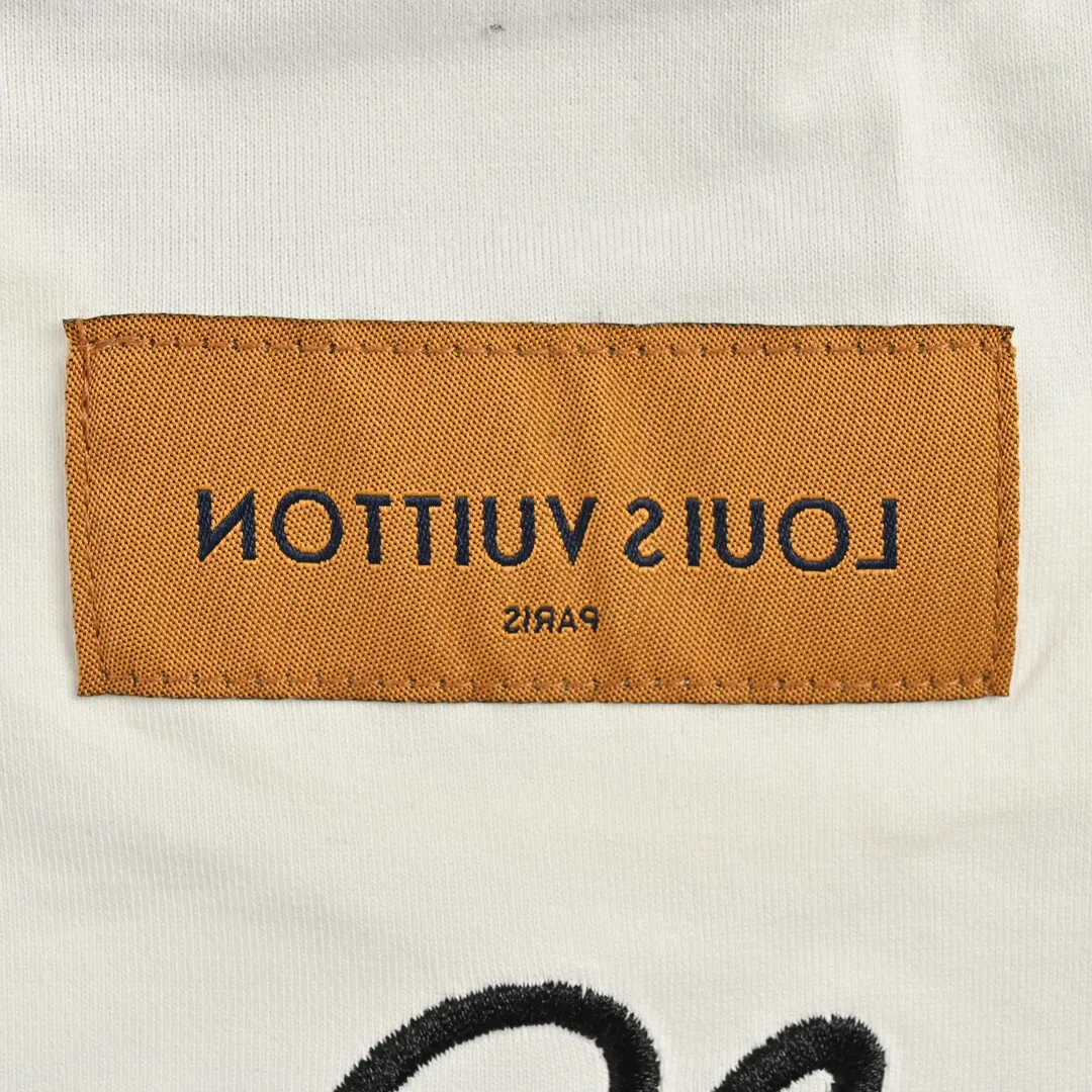 Louis Vuitton/Louis Vuitton floral letter embroidered short sleeves